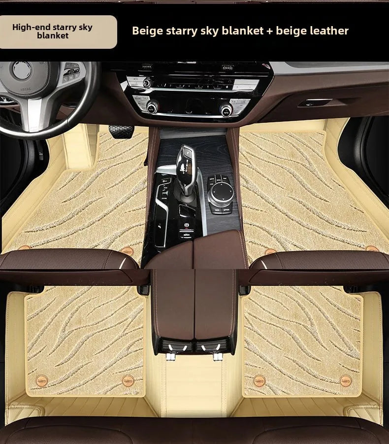 Customized car specific foot mats, double layered carpets for all models, new starry sky carpet accessories