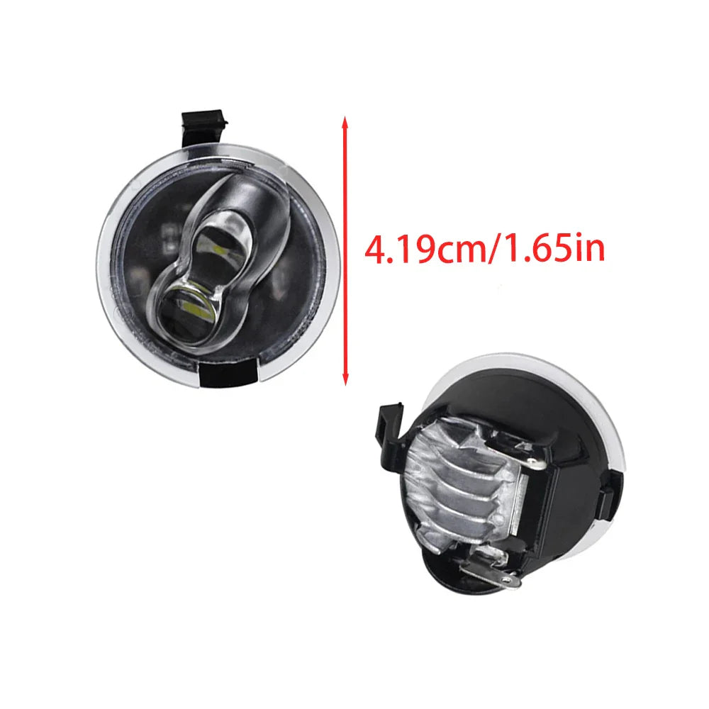 LED Side Mirror Puddle Light Assembly For Ford F150 Ranger Edge Fusion Explorer Expedition Flex Taurus X 6000K White Lights