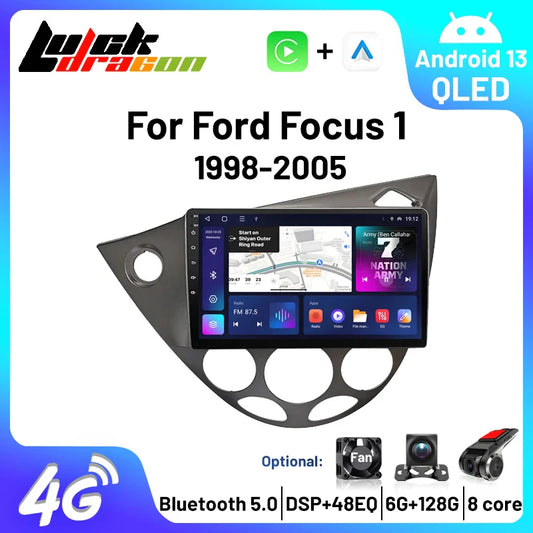 2 Din Android Car Radio For Ford Focus 1 1998 1999 2000 2001 2002-2005 Multimedia Player Carplay Car Stereo Head Unit Radios