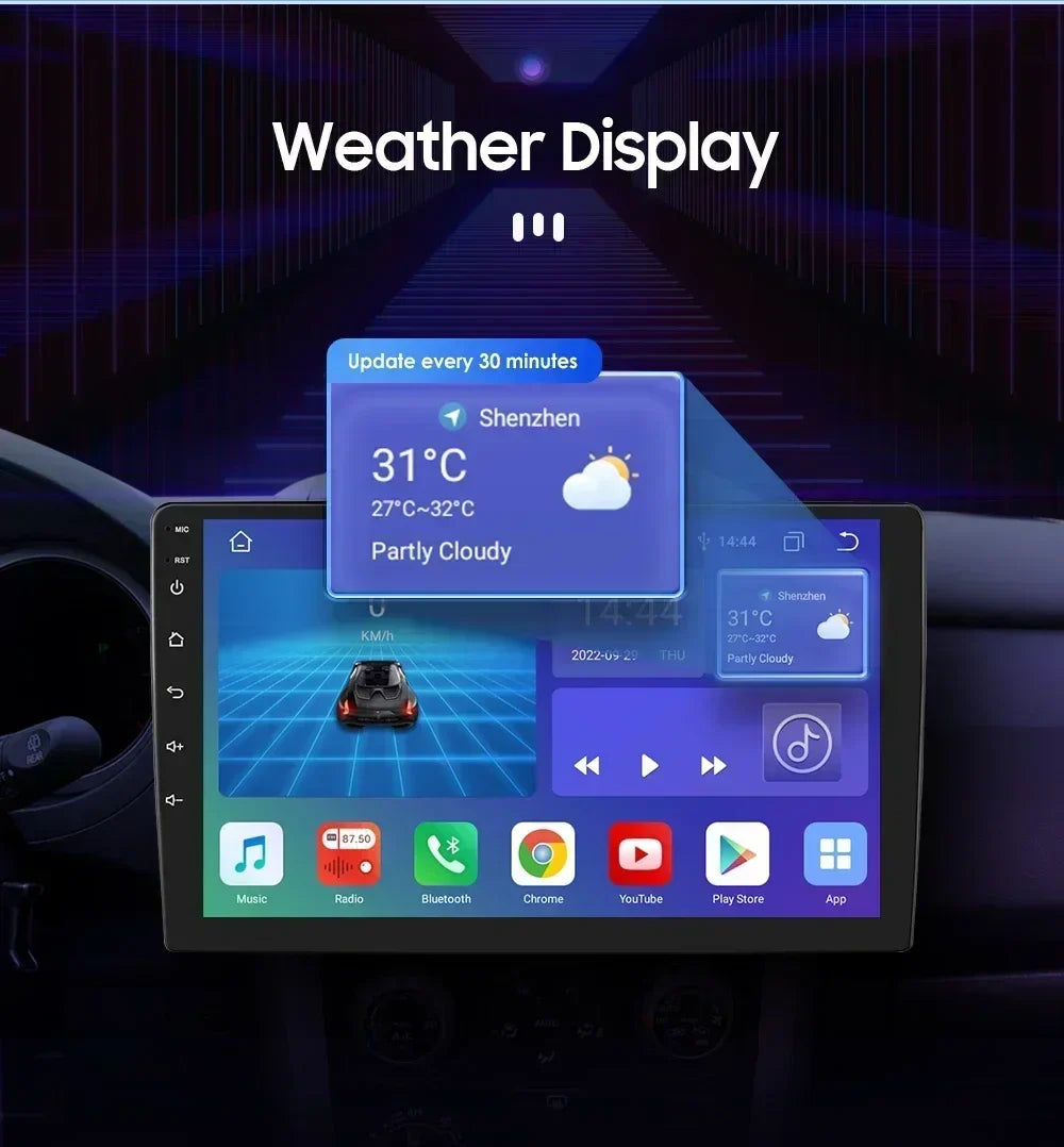 Hizpo 8 Cores Carplay Car Radio Android Auto Multimedia Player For KIA K2 RIO 4 2017-2019 2 Din GPS Navigation Stereo 8G 128G