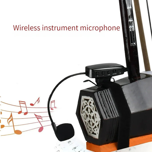 UHF 2.4G Professional Wireless Instrument Microphone for Saxophone Trumpet Sax Wireless Receiver Transmitter 50M Range Plug