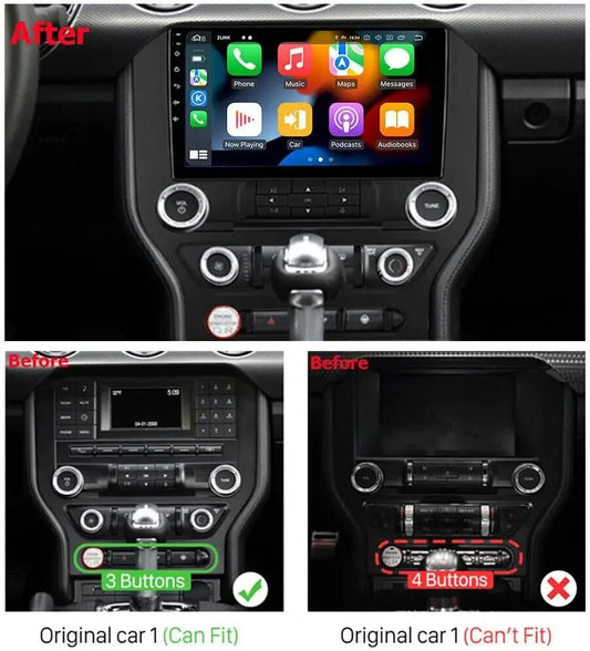 Android 13 Car Stereo Radio Player for Ford Mustang 2015-2021 9 Inch HD Touch Screen Car Audio Receiver with GPS Navigation
