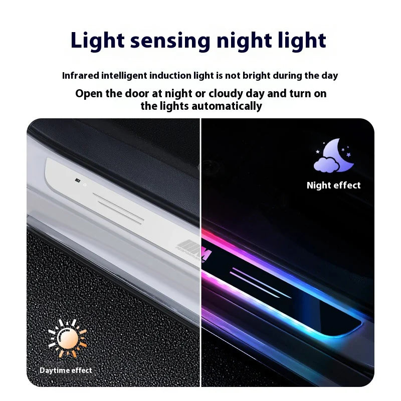 LED Car Welcome Pedal Light Door Sill Light For BMW M Performance X1 X3 X4 X5 X6 X7 E46 E39 E87 E60 E92 E90 F10 F20 F30 Series