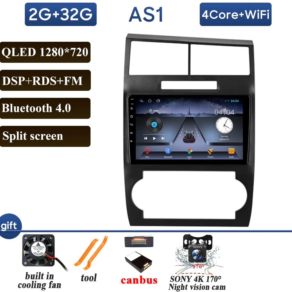 Car Radio Carplay For Dodge Charger LX 2005-2010 For Dodge Magnum 2 2003-2007 Navigation GPS Android Auto Stereo 4G Wifi No 2din