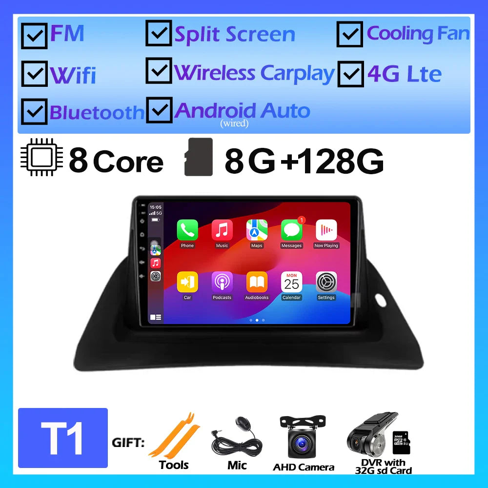 For Renault Kangoo 2015 2016 2017 2018 Android OS Car Multimedia GPS Player DSP Wireless Carplay Auto Stereo Car Radio DVD