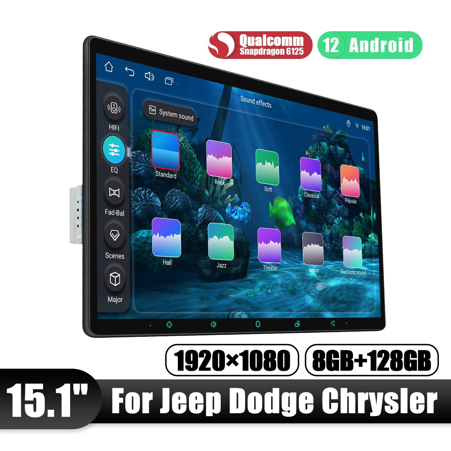 JOYING 15.1" 13.3" 11.6" 10.1"Android Car Radio Stereo Multimedia Player For Jeep Dodge Chrysler Car With Carplay Android Auto