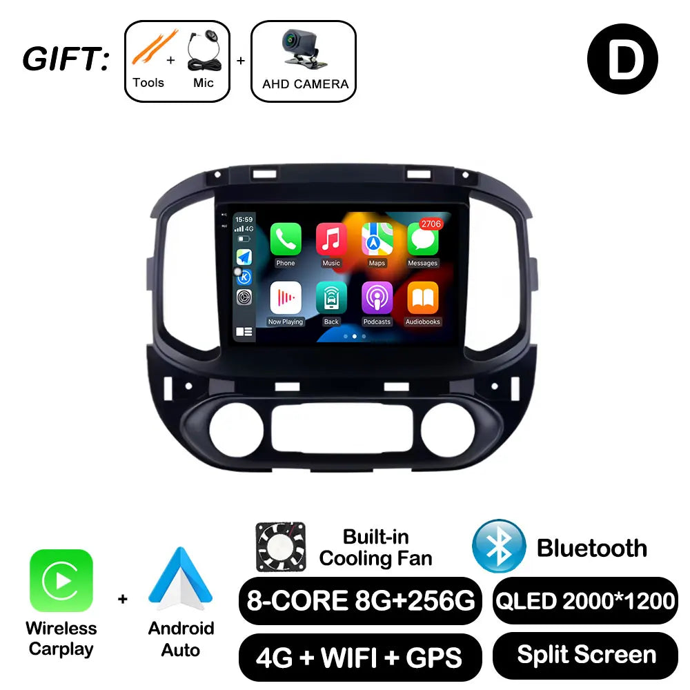 Android Auto For Chevrolet Colorado Sierra GMC 2014 - 2018 Car Radio Video Multimedia Player BT WiFi GPS Navigation Touch Screen