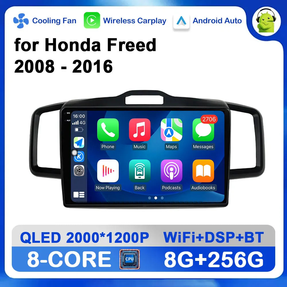10 inch Android System for Honda Freed 2008 - 2016 Navigation GPS Car Multimedia Radio Video Player DSP Stereo WiFi+4G Bluetooth