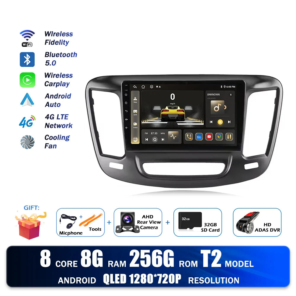 For Chrysler 200 200C 2015 - 2019 Car Radio Multimedia Video Player Navigation stereo Android Auto Carplay GPS WIFI BT