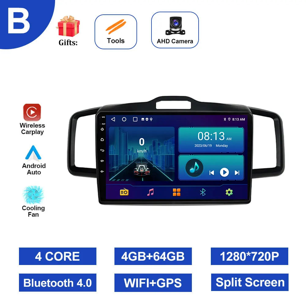 10 inch Android System for Honda Freed 2008 - 2016 Navigation GPS Car Multimedia Radio Video Player DSP Stereo WiFi+4G Bluetooth