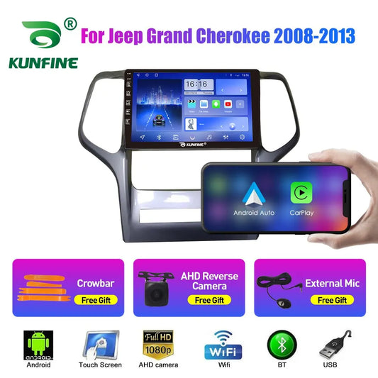 10.33 Inch Car Radio For Jeep Grand Cherokee 08-13 2Din Android Octa Core Car Stereo DVD GPS Navigation Player QLED Screen