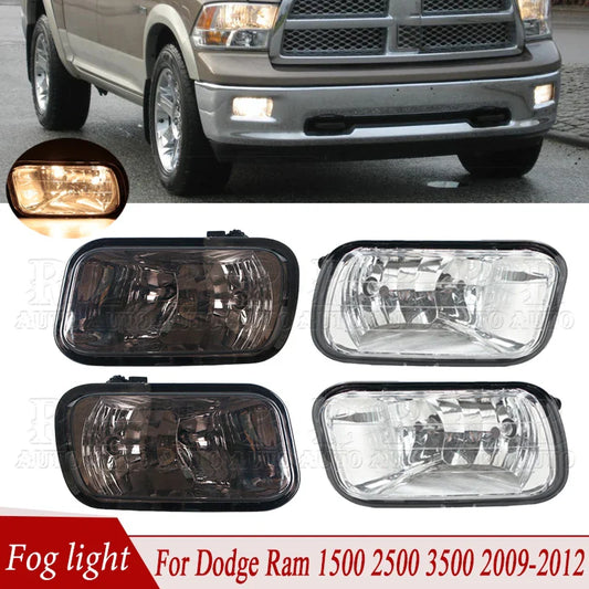 R-AUTO Car Front Clear Bumper Fog Light Halogen Fog Lamp For Dodge Ram 1500 2500 3500 2009 2010 2011 2012 55372735AB 55372734AB