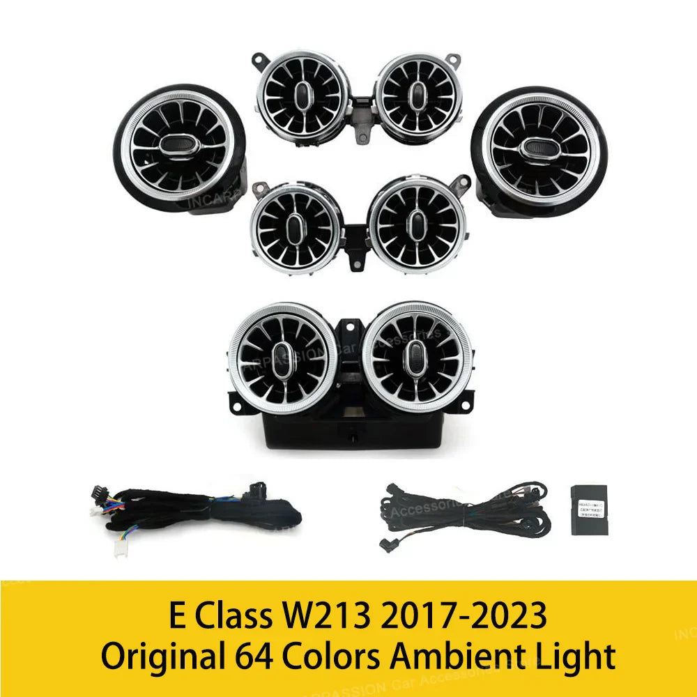 Upgrade LED Turbine Nozzle Ambient Light for Mercedes Benz W213/W205/X253/W222/W223/W206 C/E/GLC/S-Class Air Vents