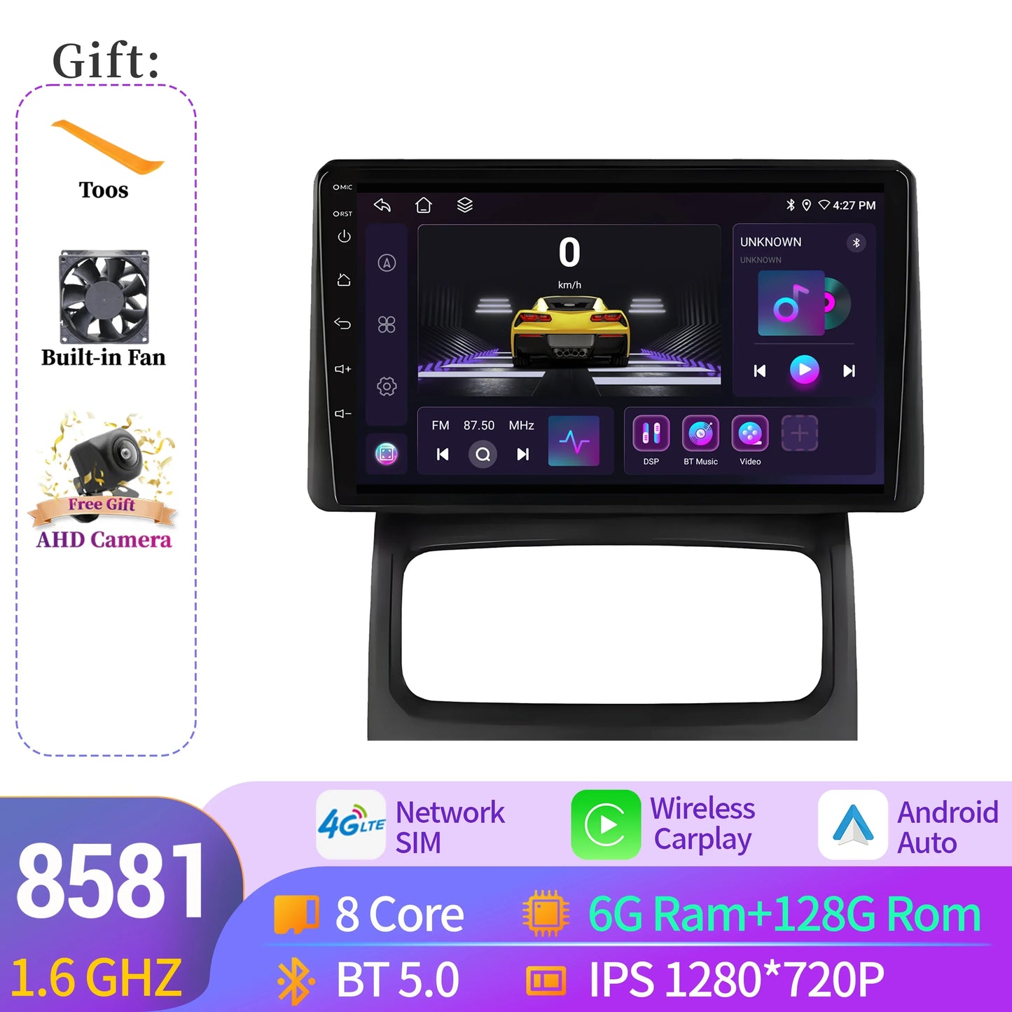 Android 14 Auto For Renault Clio 2 BB CB 2001-2012 Wireless Apple BT Carplay Car Radio Multimedia Touch Stereo 2K QLED Screen