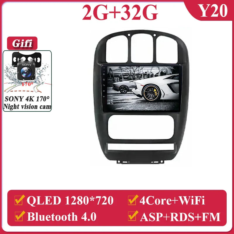 Auto Radio Android 14 For Dodge Caravan 4 For Chrysler Grand Voyager RS 2000 - 2012 Car Multimedia Player Navigation Screen DVD