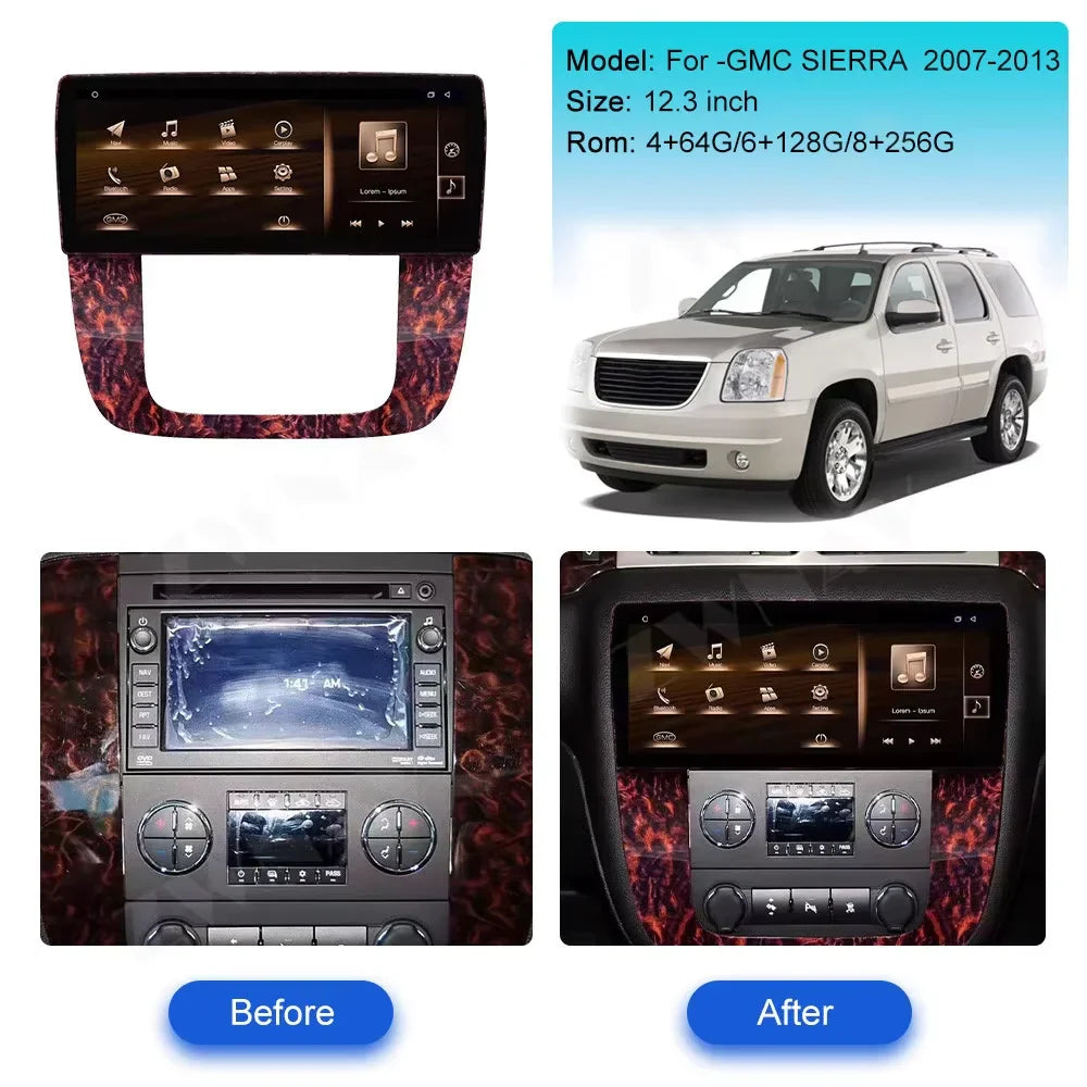 For GMC Yukon Chevrolet Tahoe Suburban 2007 - 2012 Android Car Radio Multimedia Video Player Wireless Carplay Autoradio Stereo