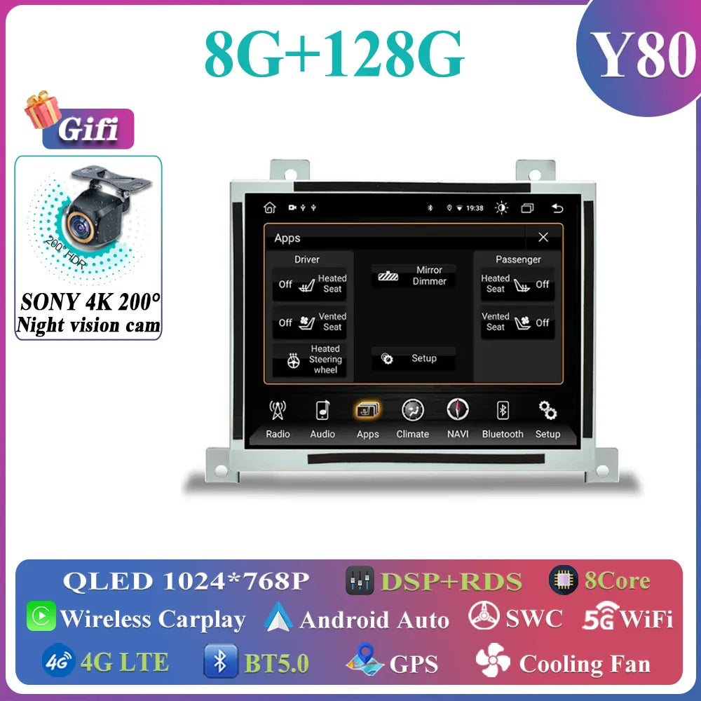 8.4 inch Android Car Stereo Radio For Dodge Charger Challenger 2015-2019 Replacement Wireless Carplay and Android Auto Headunit