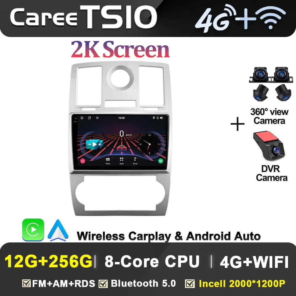 Android 14 For Chrysler 300C 1 2004 - 2011 Car Radio Player Stereo Head Unit Intelligent Car Systems GPS Navigation 5G Wifi RDS