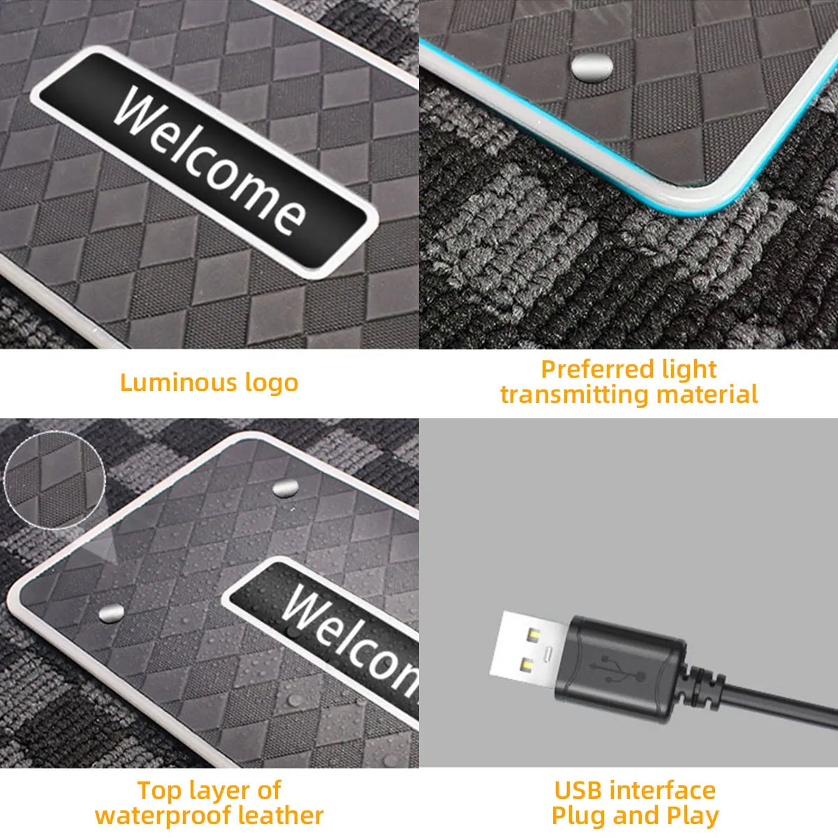 Customizable!Car LED Foot mats Symphony 213 Colors Led Car Ambient Lights App Control RGB Led car interior light accessories