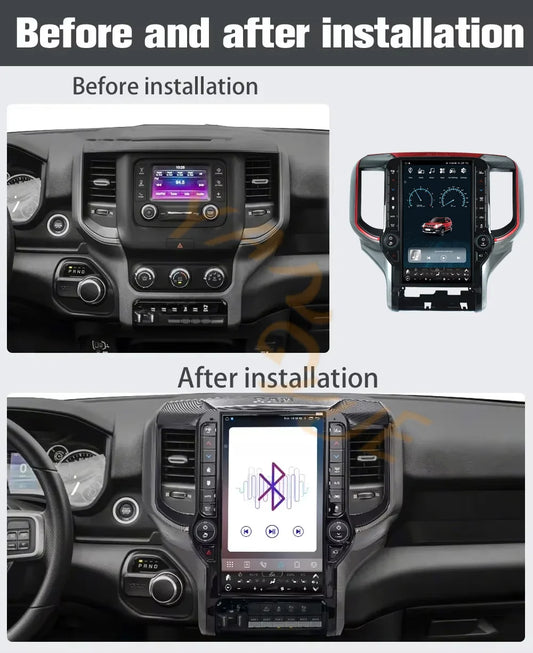 Android 13 Car Radio For Dodge Ram 2019 - 2024 Carplay GPS Navigation Multimedia Video Player 13.6 Inch Touch Screen Head Unit