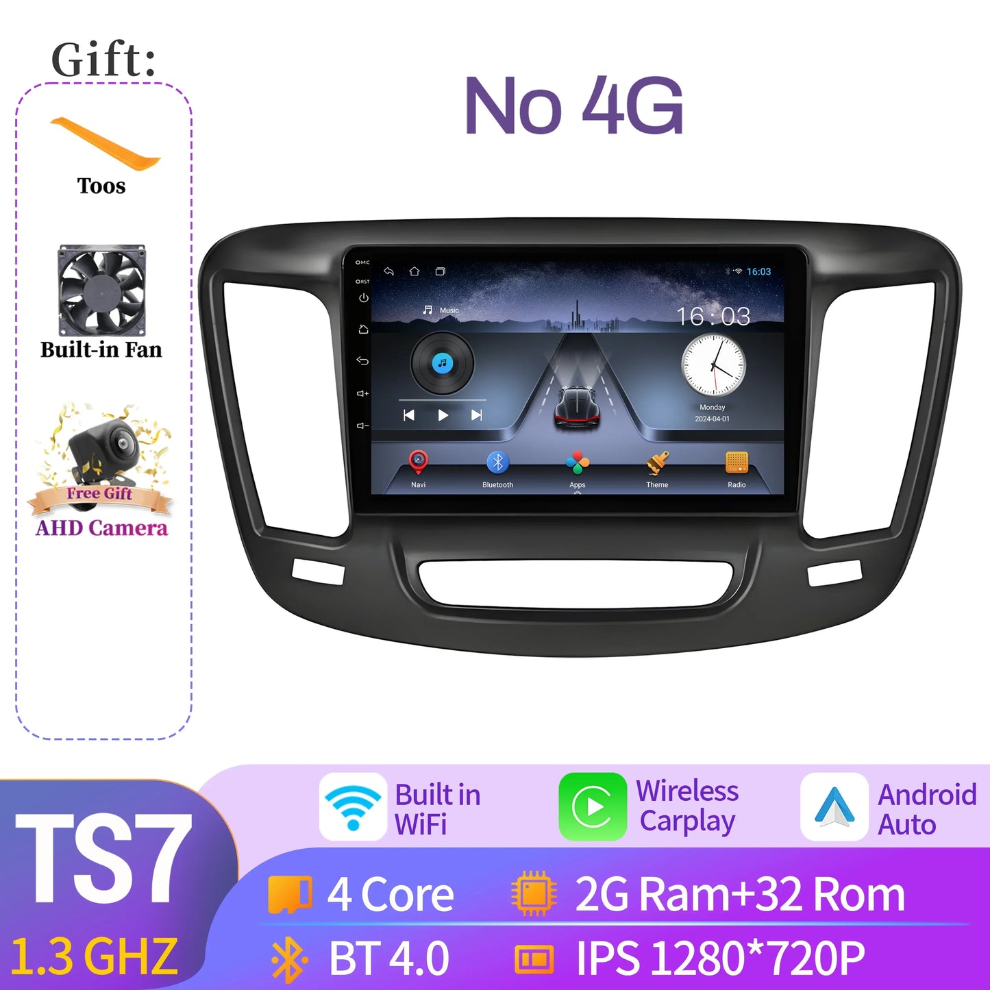 For Chrysler 200 200C 200S 2015-2019 Android 14 Car Radio Stereo Multimedia Navigation Carplay WIFI 4G 5G BT 2K QLED Screen