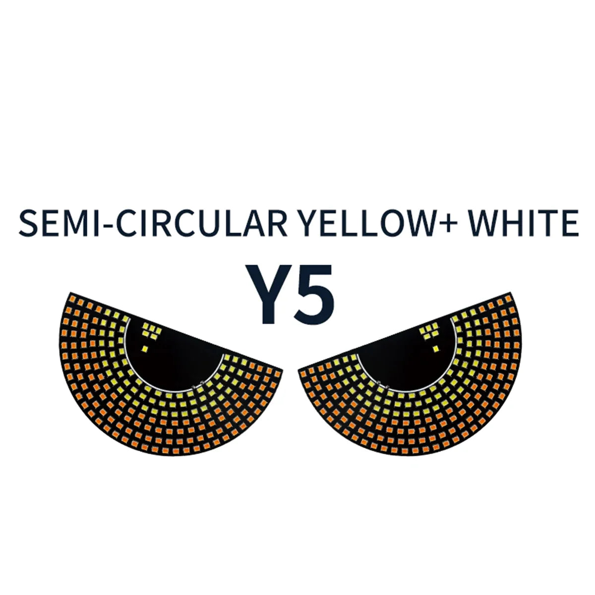 Car Windshield Eyes Animated LED Lamp Dynamic Devil Eye Light Triangle and Semicircle Funny Eye Light Universal 11 Model