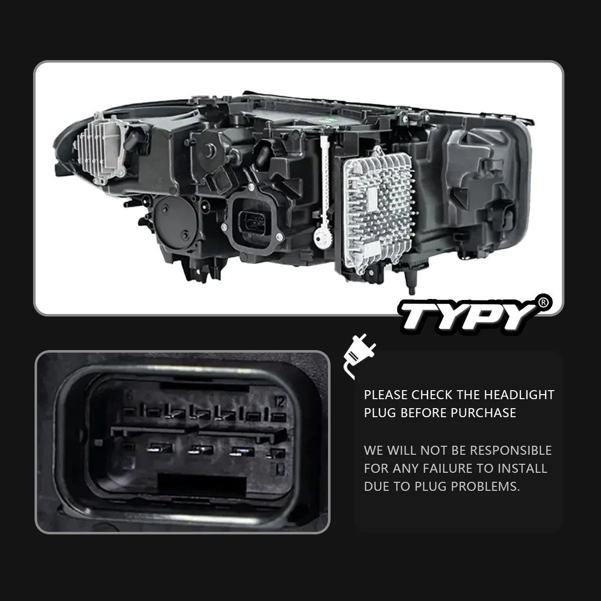TYPY Car Lights For BMW 5 Series G30 Headlight 2017-2020 LED Projetor head Lamp Daytime Running Light Automotive Accessories