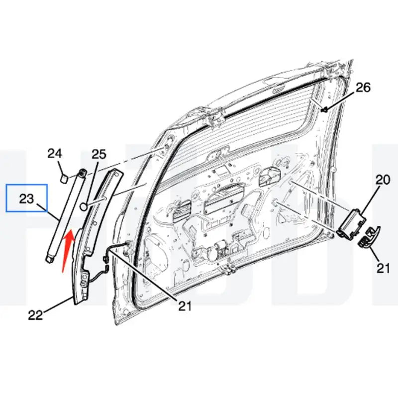 HIBBL Left Right Lift Gate Actuator 84306929 84183515 23431143 For Cadillac Escalade ESV/ Chevrolet Suburban/ GMC Yukon XL 15-19