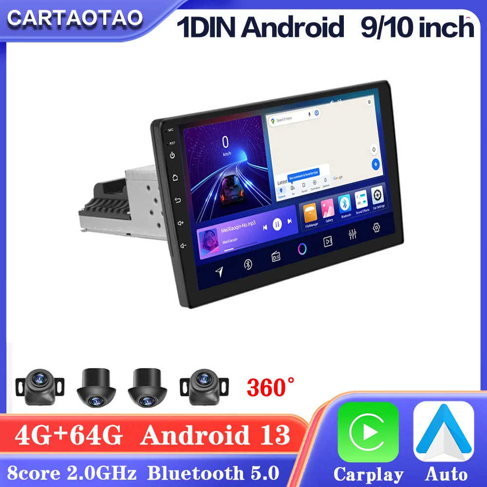 1din Android 13 Car Radio wireless Carplay Android Auto Multimedia Video Player Universal 9/10 inch RDS AHD DVR GPS 1 din Stereo