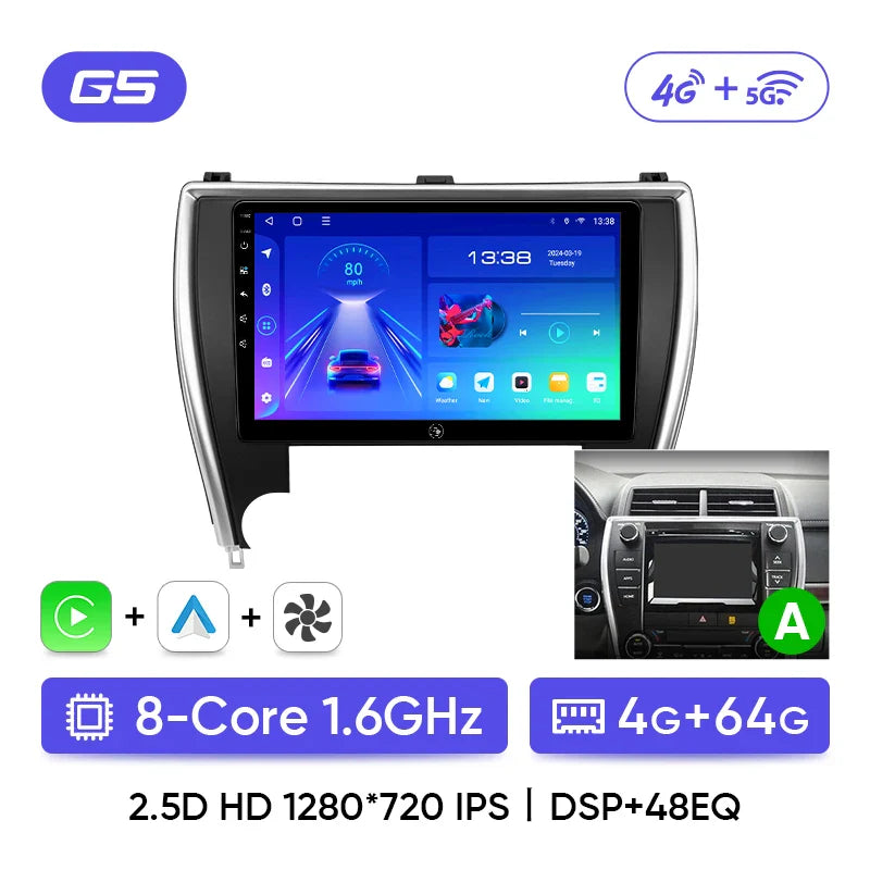 Ainavi Car Radio For Toyota Camry 7 2012 2013 2014 2015 2016 XV50 Wireless Carplay Android Auto Car Stereo Car multimedia 2 DIN