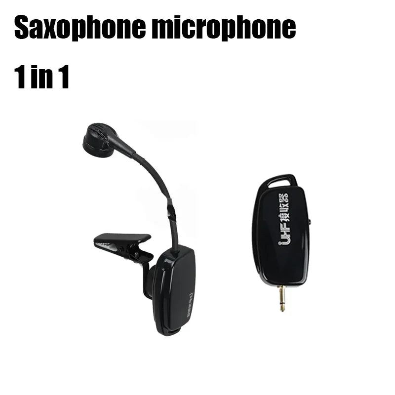 UHF 2.4G Professional Wireless Instrument Microphone for Saxophone Trumpet Sax Wireless Receiver Transmitter 50M Range Plug