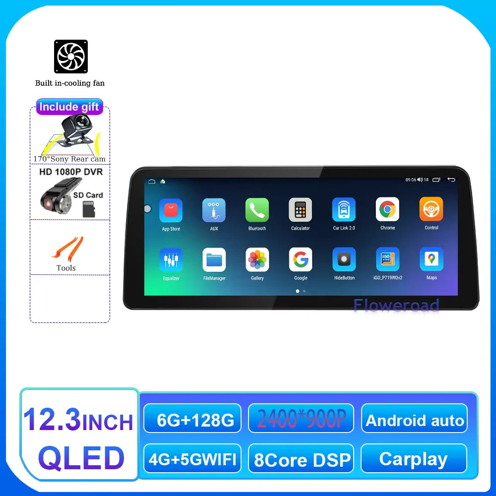 12.3inch 2400*900 Android 14 For Dodge Ram 1500 5500 2013 - 2019 Car Radio Multimedia Video Player Navigation Carplay auto WIFI