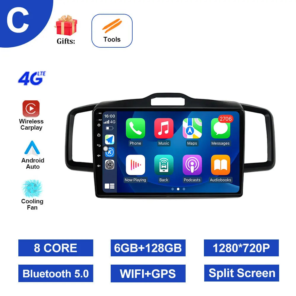 10 inch Android System for Honda Freed 2008 - 2016 Navigation GPS Car Multimedia Radio Video Player DSP Stereo WiFi+4G Bluetooth