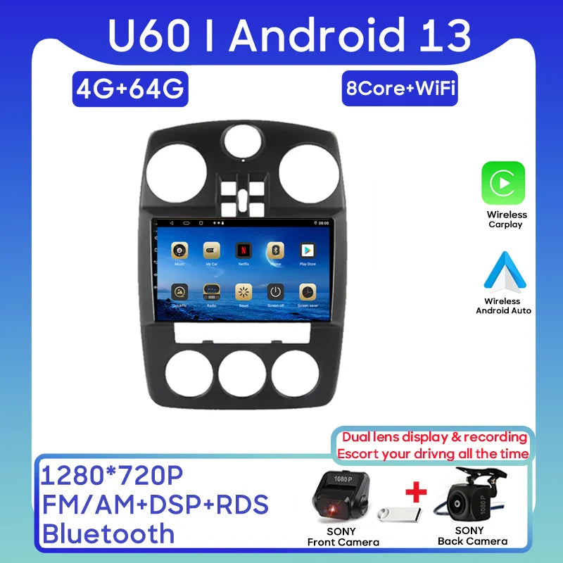 Android Radio For Chrysler PT Cruiser 2007-2009 Stereo Head Unit GPS Navigation Multimedia Player Mirror Link Carplay 8 Core 5G
