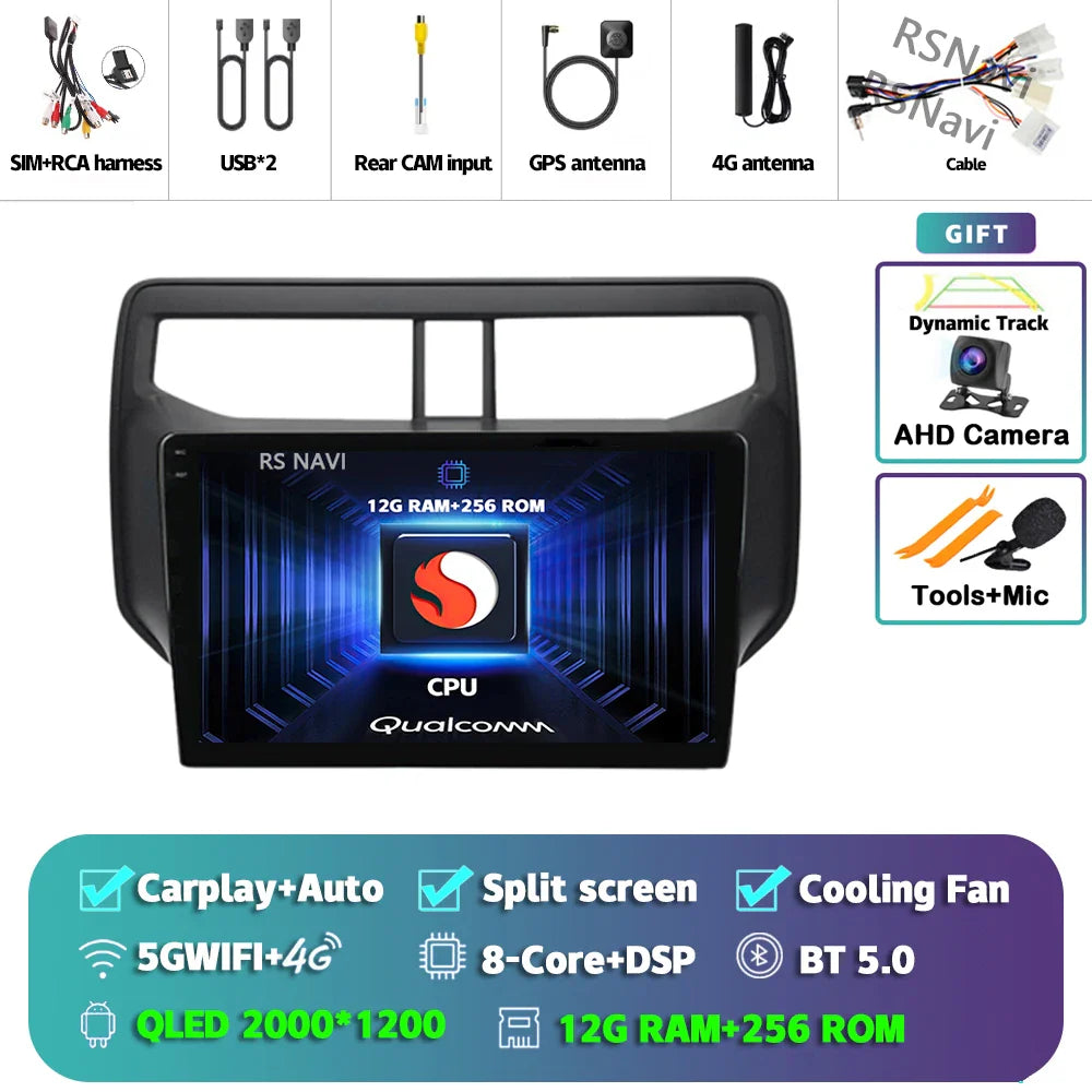 Android 14 Carplay Auto 2K Screen Car Radio BT Multimedia Player For Toyota Rush 2017 - 2020 Autoradio GPS Stereo 2din Head Unit