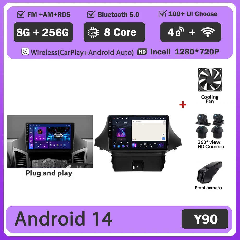 Android 14 2K Screen For Chevrolet Orlando 2010 - 2018 Car Radio Multimedia Video Player Navigation GPS No 2din Head Unit