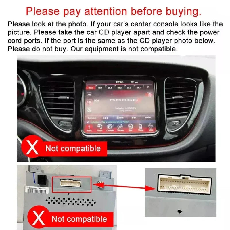9" 4+64GB For Dodge Dart 2013-2016 Wireless Apple Carplay Android Auto Car Stereo Radio FM AM GPS Navi