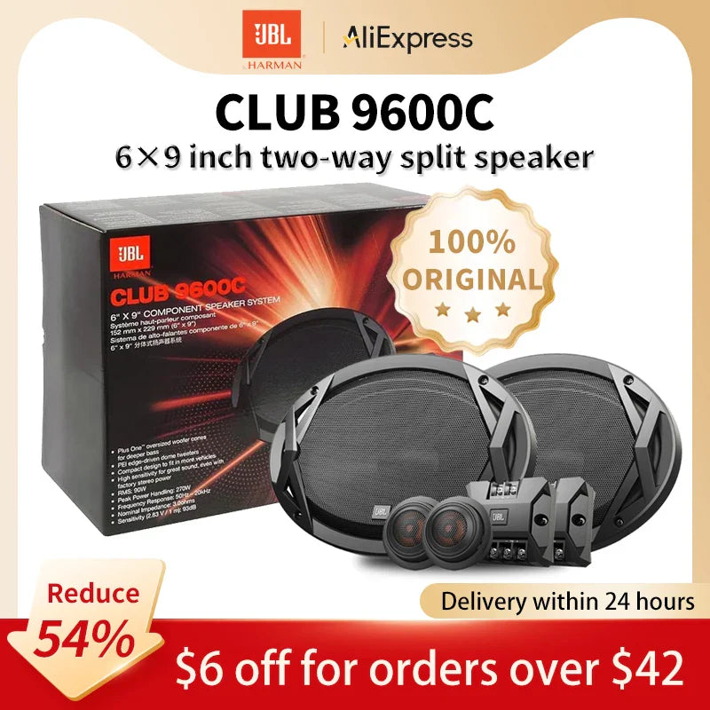 JBL car audio speaker 6×9 inch two-way speaker suitable for Toyota Prado Cruiser treble midrange bass subwoofer car speaker