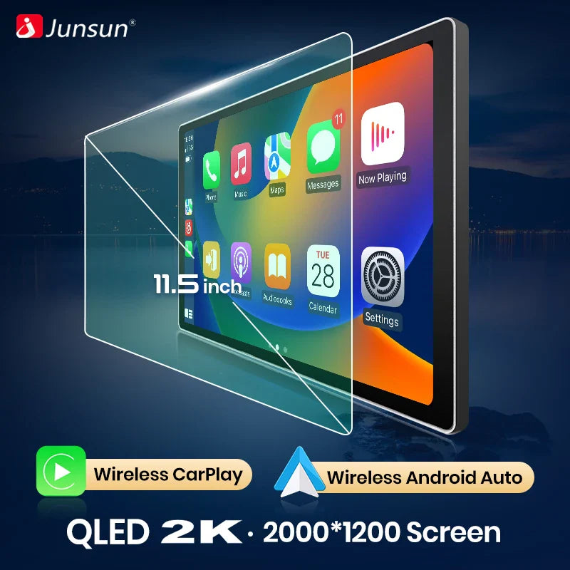 Junsun V3 Plus 2K Car Radio 7862 For Mitsubishi Outlander 3 GF0W GG0W 2012-2018 Wireless CarPlay Android Auto DSP GPS Navigation