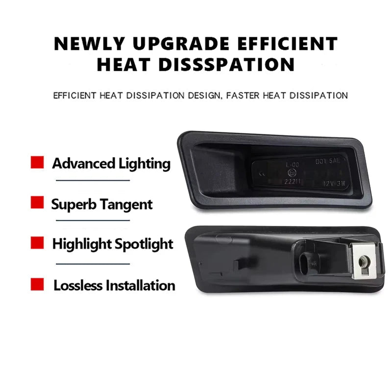 2Pcs LED Number License Plate light Lamps New Body For Dodge RAM 1500 Model 2019-2023 Car Accessories 6000K White OEM#68259696AD