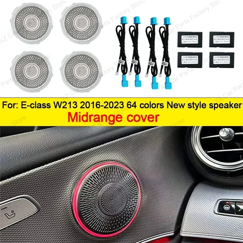 For Mercedes Benz E-Class W213 Air Vents 64 Colors 3D 4D Rotate Tweeter Interior W213 Ambient Light Speaker Cover for Light