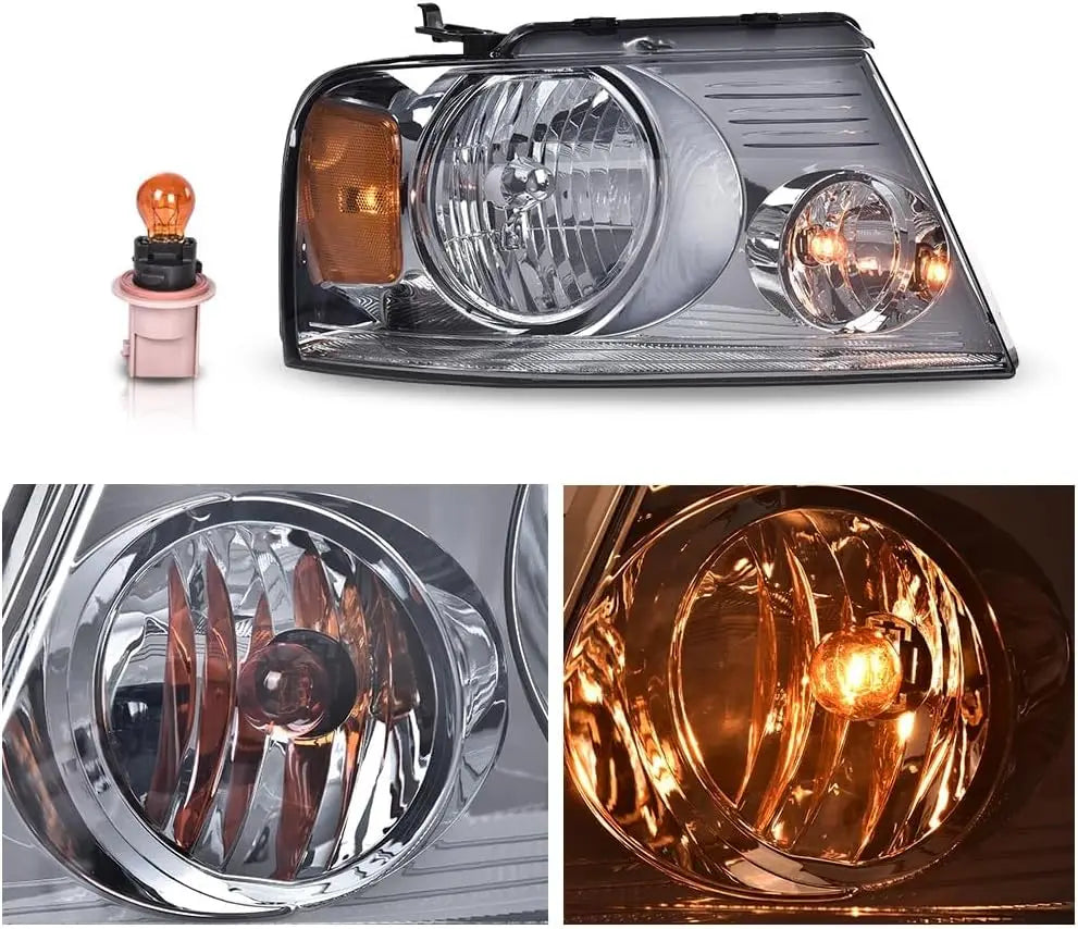 Headlights Compatible with 2004-2008 Ford F150/2006-2008 Lincoln Mark LT (NOT For 2004 F150 Heritage/Flareside Beds Models) Left