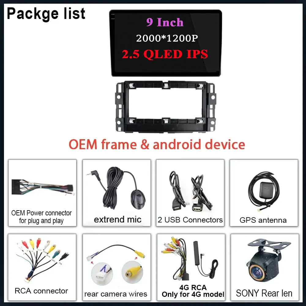 CARPLAY Android Screen For Chevrolet Avalanche Impala Tahoe Traverse 2007-2016 Car Automotive Multimedia Navigation DVD 7862 CPU