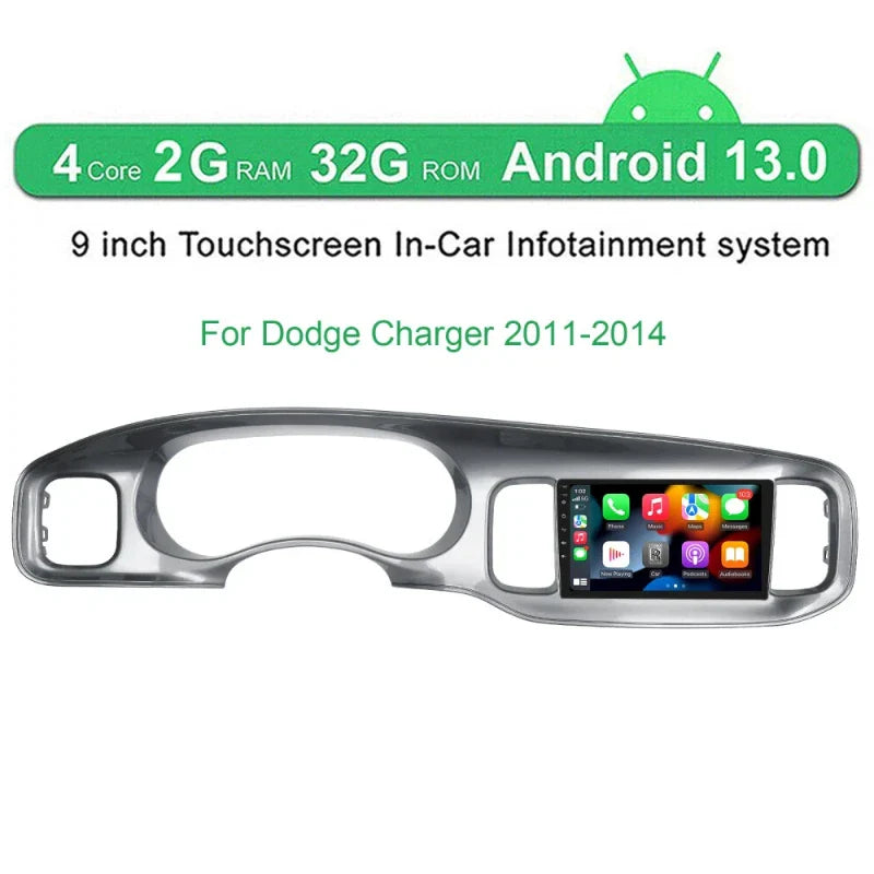 Android 13 2GB+32GB Carplay For Dodge Charger SE/SXT 2011~2014 Car Intelligent Multimedia Player Car Stereo Radio GPS DSP Navi
