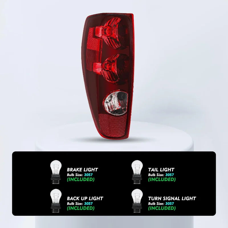 Headlight and Tail Light Assembly Pair Set for 2004-2012  Colorado/GMC Canyon 2006-2008 I-Series Factory OE