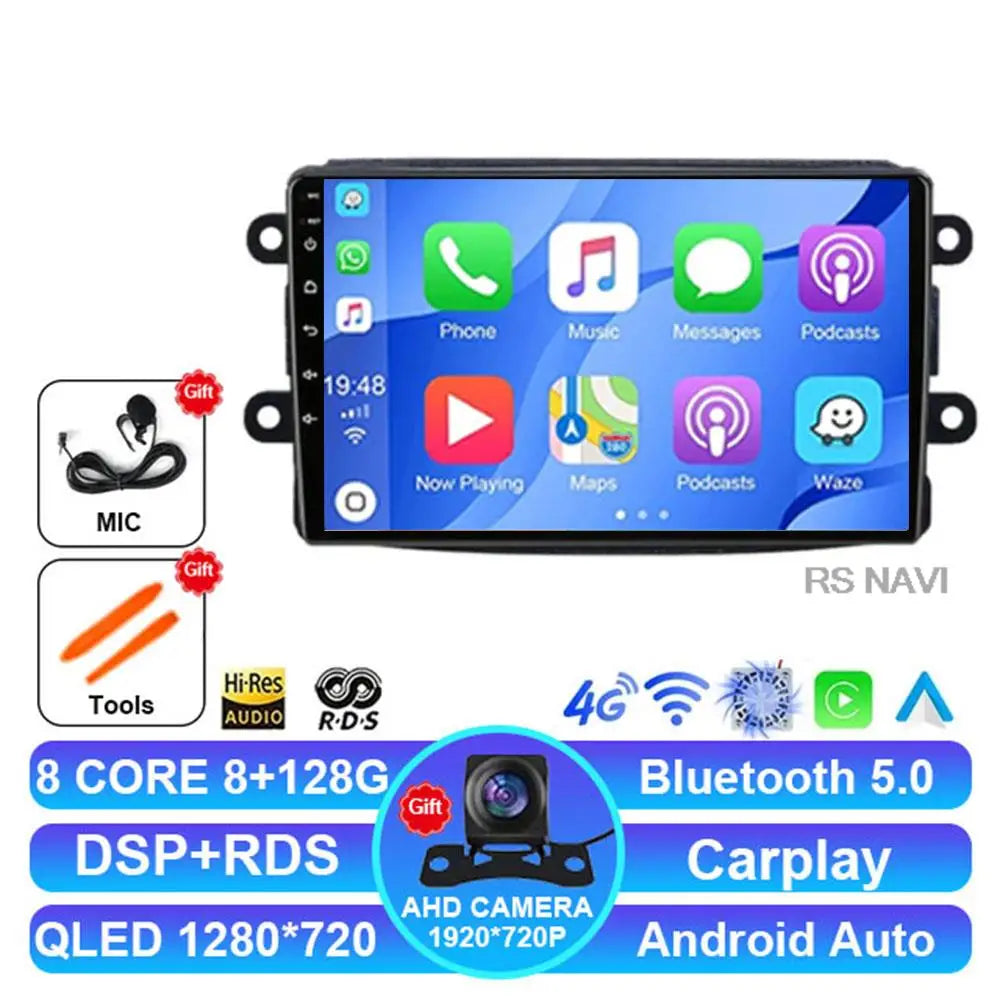 Android 14 For Renault Dacia LOGAN sandero Duster Lodgy Lada Xray Captur Dokker Car Radio Multimedia Navigation Video Player GPS