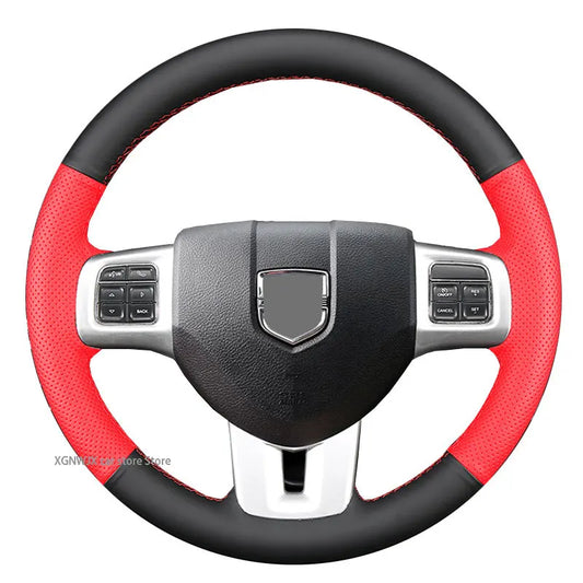 For Dodge JCUV Coolway 2013 Year 3.6L Customized Car Steering Wheel Cover Leather Hand Suture Non-slip Special Made Accessories