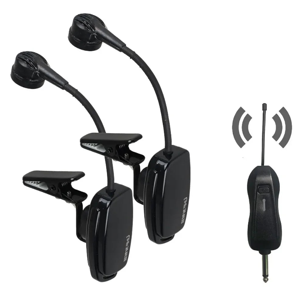 UHF 2.4G Professional Wireless Instrument Microphone for Saxophone Trumpet Sax Wireless Receiver Transmitter 50M Range Plug