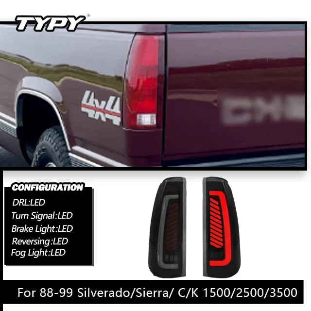TYPY LED Tail Light for Chevy GMC 1988-1999 C/K Pickup Truck Silverado Suburban Sierra Tahoe Yukon Turn Signal Brake Light