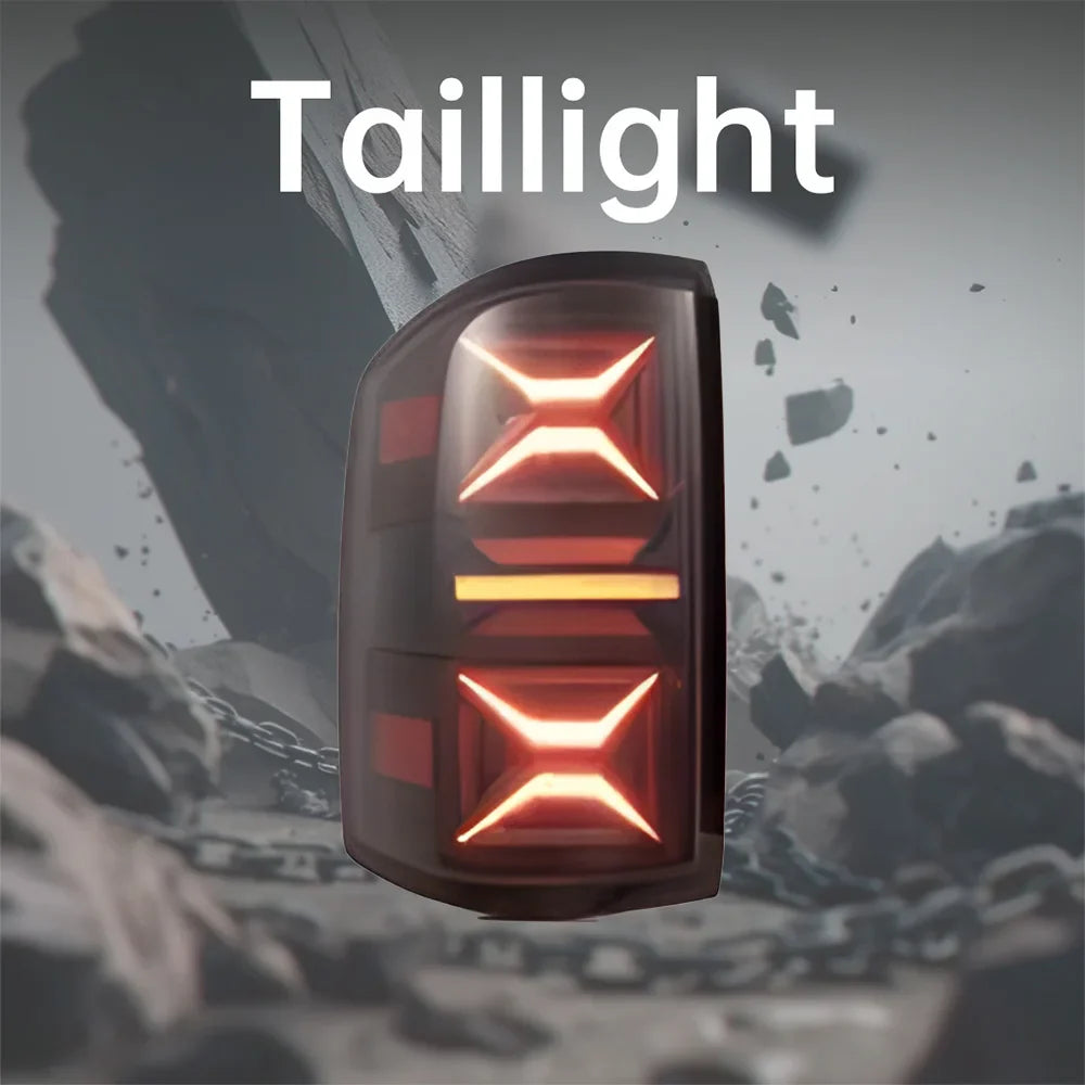 Car Taillights Assembly For GMC Sierra 2014-2018 LED Auto Back Lamps Upgrade Highlight Flashing Signal Light Tools Accessories